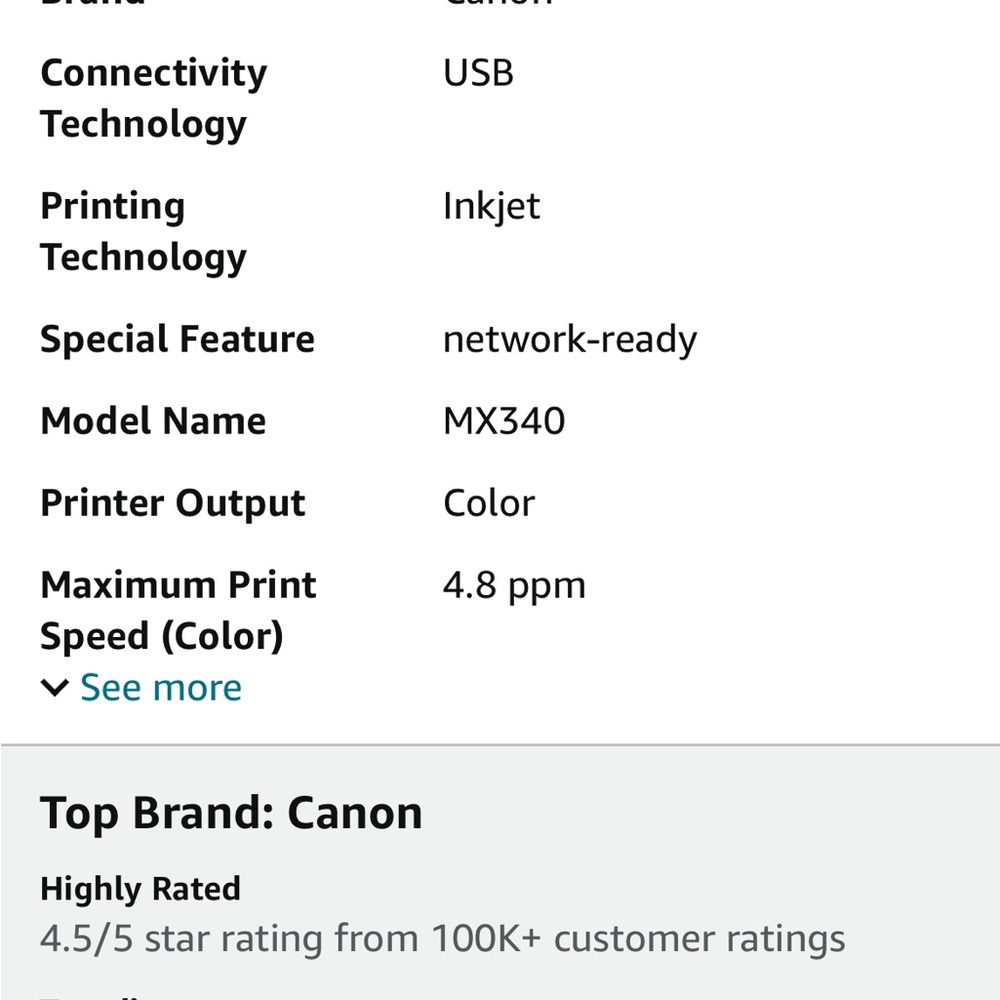 Canon MX 340 printer - Picture 6 of 6